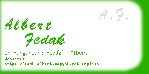 albert fedak business card